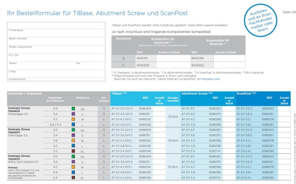 Bestellformular TiBase