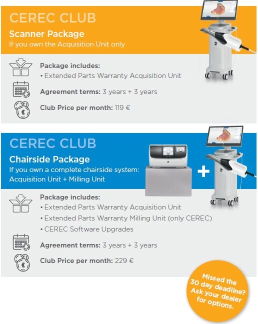 CEREC Club Scanner Package and Chairside Package