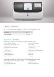 CEREC Primemill delivery program